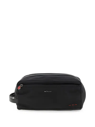 Kiton Metallic Logo Beauty In Brown