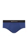 Kiton Logo-waistband Briefs In Blue