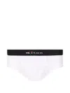 Kiton Logo-waistband Briefs In White
