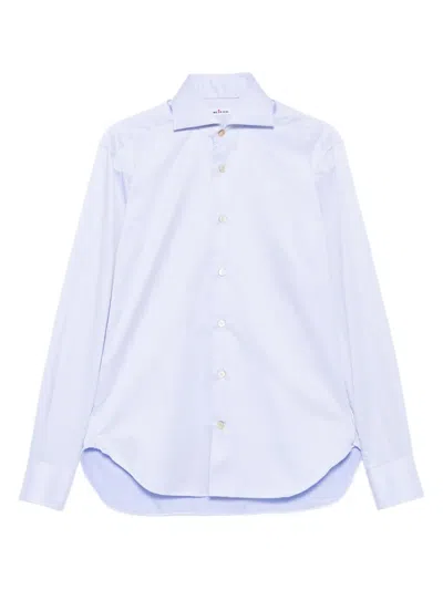 Kiton Long-sleeve Button Shirt In Blue