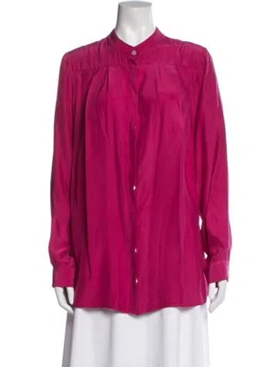 Pre-owned Kiton Long Sleeve Button-up Top In Pink