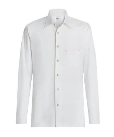 Kiton Long Sleeve Casual Shirt In White