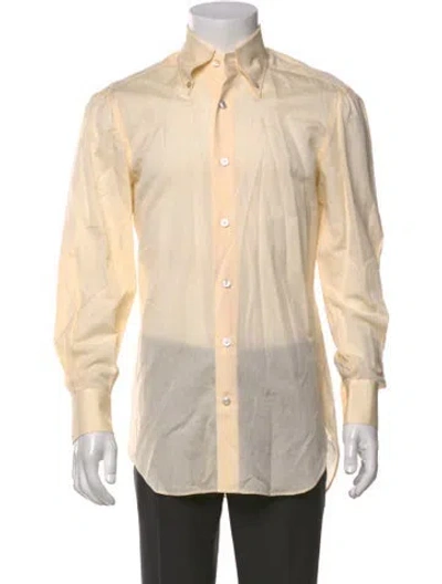 Pre-owned Kiton Long Sleeve Dress Shirt In Yellow