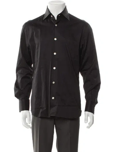 Pre-owned Kiton Long Sleeve Shirt In Black