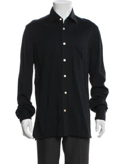 Pre-owned Kiton Long Sleeve Shirt In Black