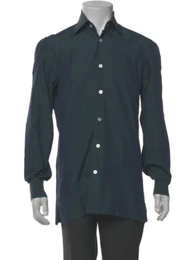 Pre-owned Kiton Long Sleeve Shirt In Blue