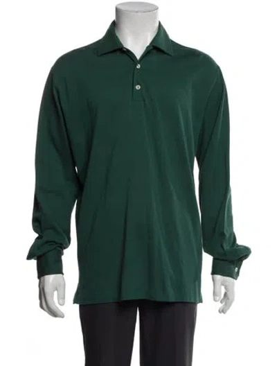 Pre-owned Kiton Long Sleeve Shirt In Green