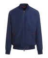 Kiton Polyester Jacket In Blue