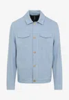 Kiton Jacket Collared Design Chest Pockets Long Sleeves In Blue