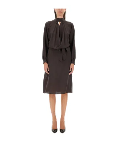 KITON KITON ELEGANT DRAPED DRESS