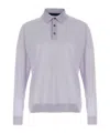 Kiton Ribbed Cuffs And Hem Polo Shirt In Gray