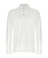 Kiton 'positano' Button-down Collar Polo Shirt In White