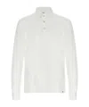 Kiton 'positano' Button-down Collar Polo Shirt In White