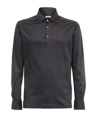 Kiton Long-sleeved Shirt In Black
