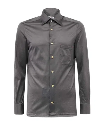 Kiton Long-sleeved Shirt In Black