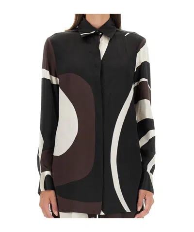 KITON KITON GRAPHIC PATTERNED SHIRT