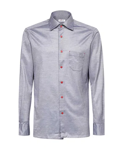 Kiton Long-sleeved Shirt In Gray