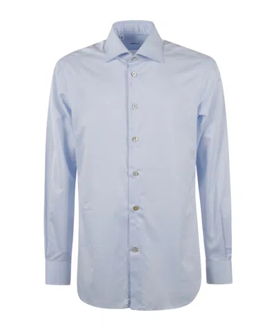 Kiton Long-sleeved Shirt In Blue