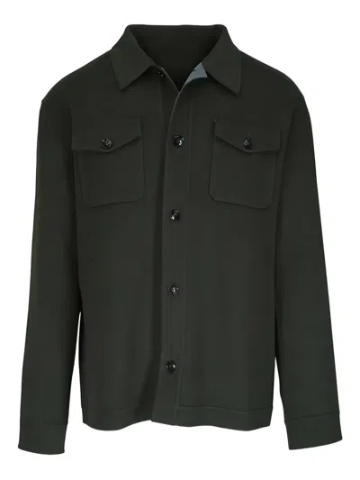 Kiton Long-sleeved Shirt Jacket In Animal Print