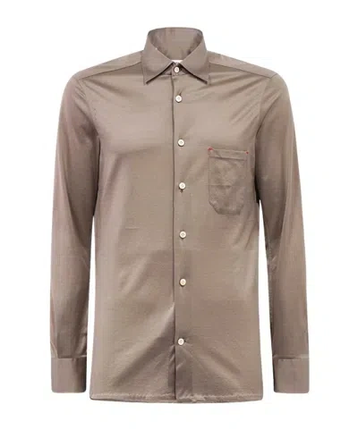 Kiton Long-sleeved Shirt In Nude