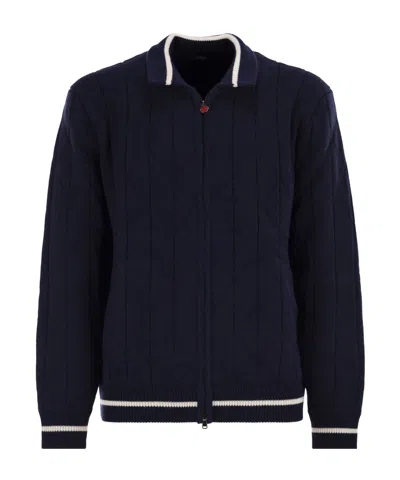 Kiton Long-sleeved Sweater In Black