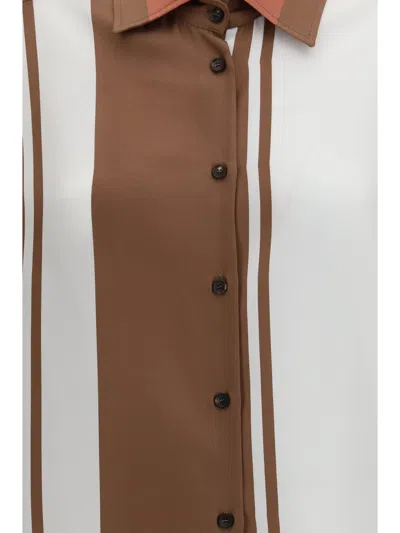 KITON KITON LONG STRIPED SILK SHIRT