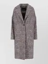 Kiton Longline Jacket With Notched Lapel And Pockets In Gray
