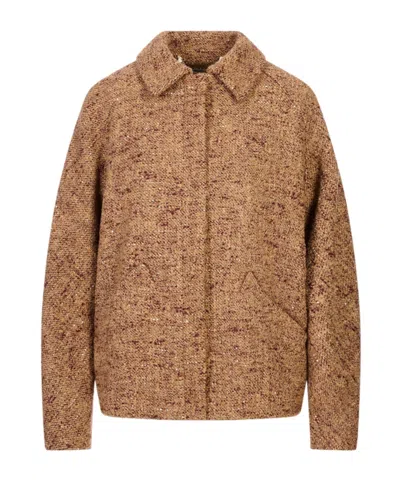 Kiton Long-sleeve Casual Jacket In Brown