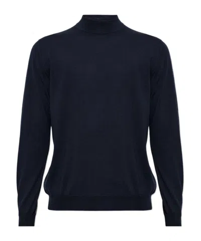 Kiton Long-sleeve Knit Top In Blue