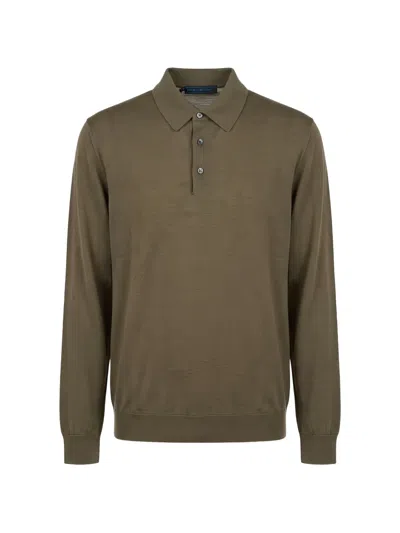 Kiton Long-sleeve Polo Shirt In Green