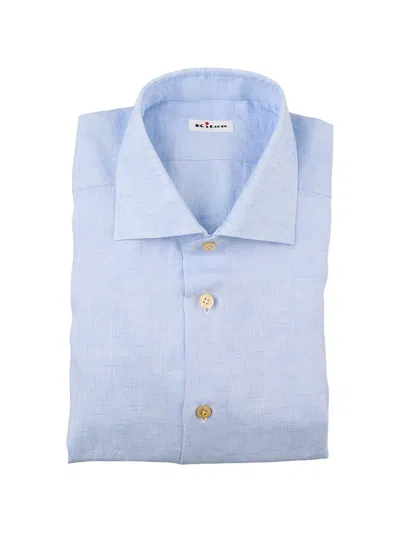 Kiton Long-sleeve Shirt In Blue
