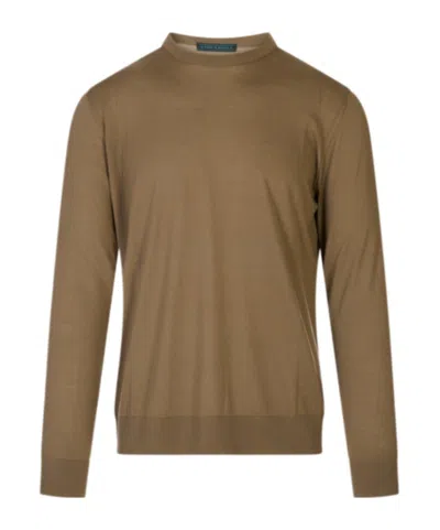 Kiton Long-sleeved Knitwear In Brown