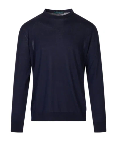 Kiton Long-sleeved Pullover In Blue