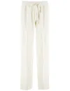 Kiton Loose-fit Silk Trousers With Drawstring Waistband In White