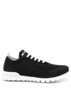 Kiton Knit Low-top Sneaker In Black