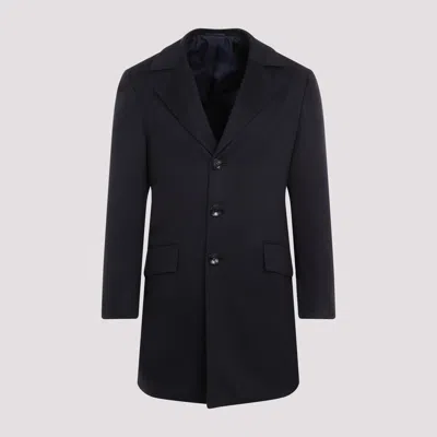 Kiton Blue Cashmere Caban Coat