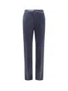 Kiton Logo Label Drawstring Pants In Blue