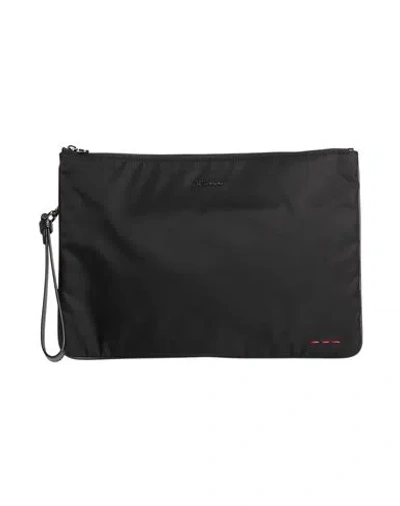 Kiton Man Handbag Black Size - Polyamide, Polyacrylic