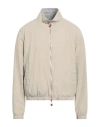 Kiton Man Jacket Beige Size 46 Polyester, Viscose, Elastane In Beige