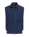 Kiton Man Jacket Blue Size 48 Polyester