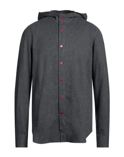 Kiton Man Jacket Charcoal Size 16 ½ Cotton In Yellow
