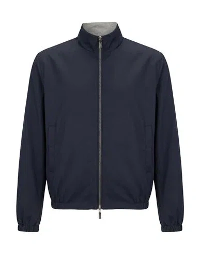 Kiton Man Jacket Midnight Blue Size 46 Polyester, Viscose, Elastane