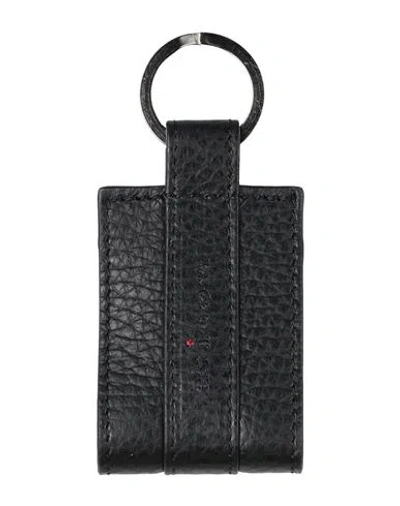 Kiton Man Key Ring Black Size - Leather