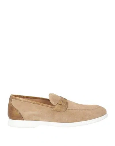 Kiton Man Loafers Camel Size 7.5 Calfskin In Neutral