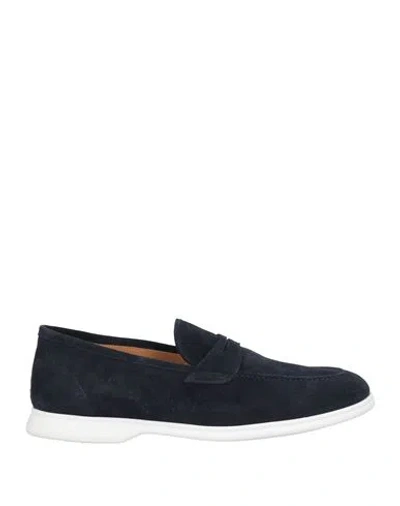 Kiton Man Loafers Midnight Blue Size 6 Calfskin