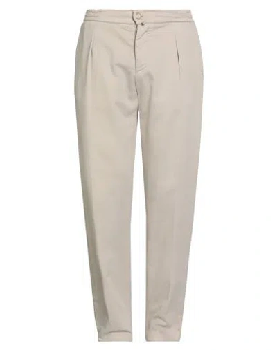 Kiton Man Pants Beige Size 34 Cotton, Elastane In Neutral