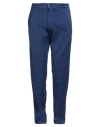 Kiton Man Pants Blue Size 35 Cotton, Lycra, Elastane