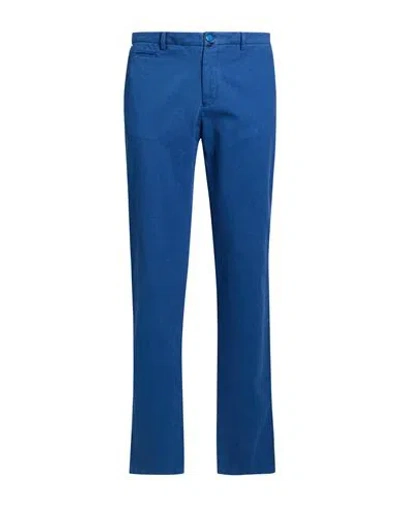 Kiton Man Pants Blue Size 36 Cotton, Elastane
