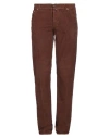 Kiton Logo-patch Slim-cut Trousers In Brown