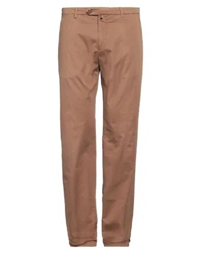 Kiton Man Pants Camel Size 33 Cotton, Elastane In Beige